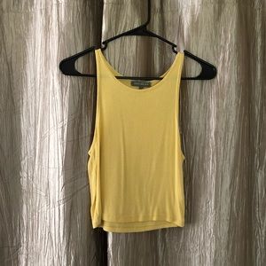 American Eagle Outfitters yellow ribbed crop tank